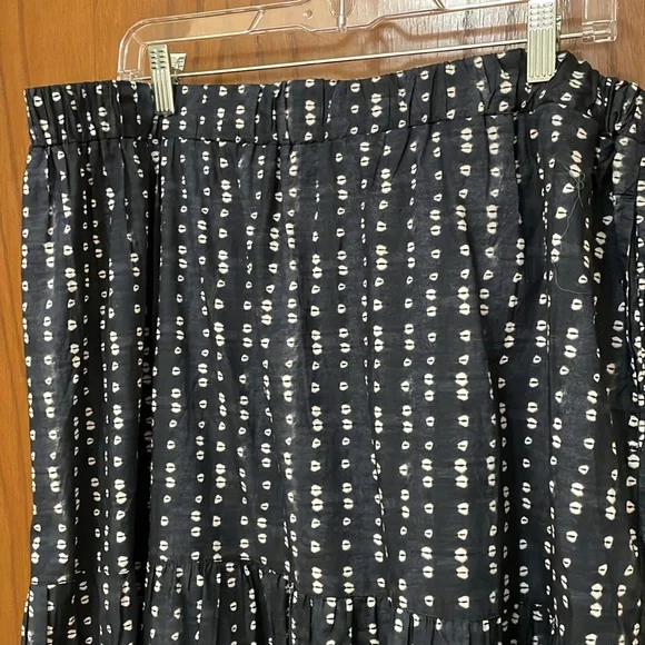 LANE BRYANT NWT Womens Size 18/20 Blue White Printed Tiered Cotton Maxi Skirt - Picture 6 of 12